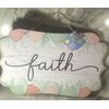 Inspirational Scalloped Glittered Hanging Decor. “Faight”. ShipN2Hours