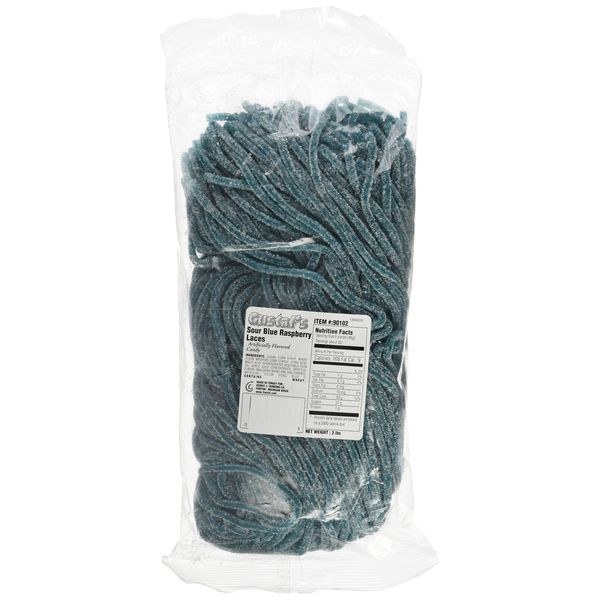 Gustaf's Sour Blue Raspberry Licorice Laces - 2 Lb. Bag