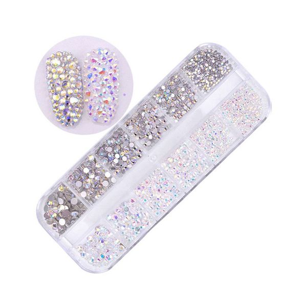 CHSEEO Nail Art Rhinestones Nail Art Tips Studs Stones Diamonds Beads Glitter Rhinestones Slice Crystals Gems for DIY Nails Face Makeup Clothes Shoes Bags Decoration #2