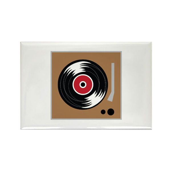 CafePress Vinyl Record Player Magnets Rectangle Magnet, 2"x3" Refrigerator Magnet (10 pack)