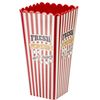 Red Co. 3-Pack Reusable Popcorn Bucket Tubs, 8 inch Nesting Containers, Assorted Retro Pattern
