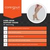 Core-Spun 15-20mmHg Mild Graduated Compression Support Knee High Socks (Black, Medium)