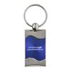 Au-TOMOTIVE GOLD Rectangular Wave Key Ring for Dodge Durango (Blue)