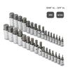 32 PC MASTER ALLEN WRENCH BIT KIT HEX KEY FOR RATCHET SOCKET TOOL SAE METRIC SET