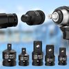 6PCS Impact Socket Adapter and Reducer Set,1/4", 3/8", 1/2" Impact Adapter Set Chrome Vanadium Steel Ratchet/Socket Conversion Kit (Impact-Black)