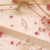 CARISSIMA Women's 9ct Rose Gold Diamond Cut Slim Band Stack Ring #O
