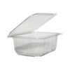 Thali Outlet - 200 x 1000cc Clear Plastic Salad Containers with Hinged Lids Stackable Leakproof Rectangle Boxes