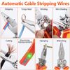 9 in 1 Wire Strippers, Electrical Cable Stripper with Electricity Detection Function, Electrical Pliers, Wire Stripper Electricians Tools for Cutting Stripping Pulling Winding Splitting