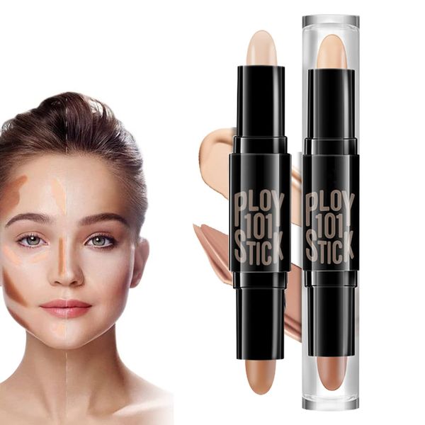 Kontur Stift Highlighter, Makeup Highlighter & Konturenstift,Konturenstift mit Zwei Enden, Contouring Stick, Concealer Contour, Face Highlighters Sticks, Make Up Contouring Stift Für Gesicht Und Hals