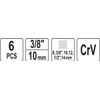 Yato YT-05997 Profi-Ölablassschrauben-Set, 6-teilig