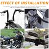 Black Motorcycle Mini Oval Rear View Mirror For Harley Davidson Softail Slim FLS