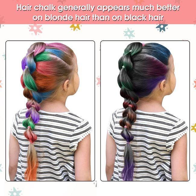 MSDADA Hair Chalk for Girls-12 Color Temporary Washable Hair Dye