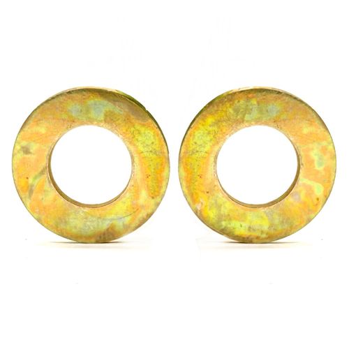 (200 Pieces) 1/4" SAE Grade 8 Flat Washers Zinc Yellow