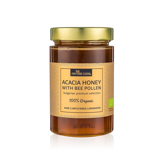 Nature Code Eco-Friendly Organic Natural Acacia Honey Honey Bee Pollen Bee Pollen 500g, 1ea