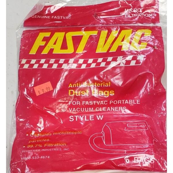 FASTVAC VACUUM CLEANER BAGS TYPE S &TYPE W
