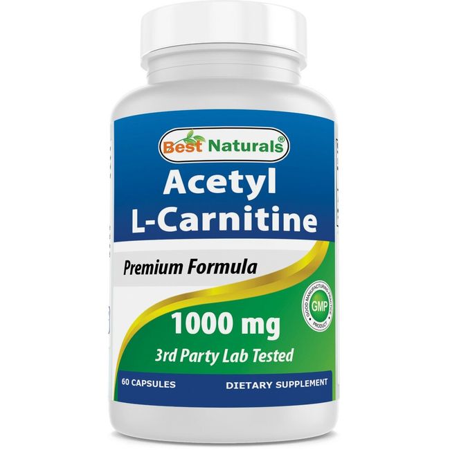 Best Naturals Acetyl L-Carnitine 1000mg Capsule, 60 Count cellular energy