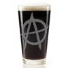ANARCHY SYMBOL Engraved Pint Beer Glass | Great Gift Idea!