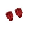 Partuto 2pcs 10mm Motorcycle Mirror Hole Plugs Normal Screw Red Universal Replacement