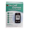 On Call Express Diabetes Testing Kit- Blood Glucose Meter, 10 Blood Test Strips, 1 Lancing Device, 30g Lancets, Control Solution, Carrying Case, Log Book, Black