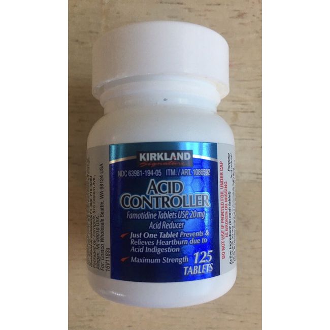 Kirkland Acid controller Famotidine 20mg Acid Reducer 125 Tablets