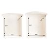 Homz Plastic 6 Clear Drawer Medium Home Storage Container Tower, White (2 Pack)