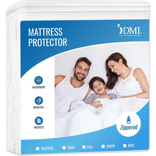 DMI Twin XL Zip Mattress Cover, Waterproof and Washable, Noiseless Cover for College Dorm, Hospital Bed, and Incontinence - Durable Mattress Protector Twin Size XL for Pets & Spills