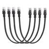 RIIEYOCA Cat6 Ethernet Patch Cable 1ft, High Speed Internet Network Cable with Rj45 Connectors for Router, Modem, Switch, Server, Black, 4 Pack
