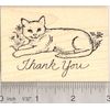Thank You Cat Rubber Stamp