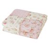 Original 100% Cotton Patchwork Quilt Full Queen Size Pink Floral Bedspread Co...