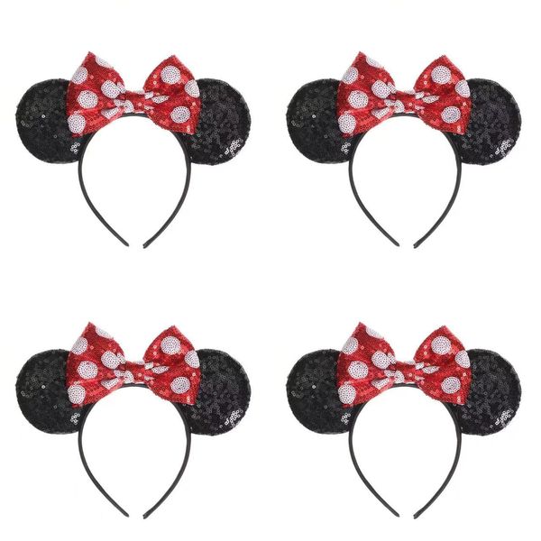 Purple Myrtle Family Set of 4 Mouse Ear Headbands for Girls, Groups, Moms, Grandmas, Women’s and More. Great Girl Group Set of Mouse Ears for Travel, Group Photos. Affordable Mouse Ear Set!