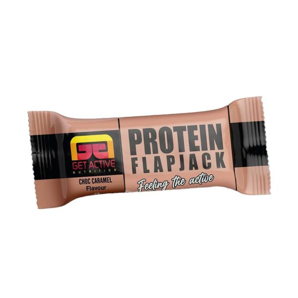 GET ACTIVE High Protein Flapjack Choc Caramel, High Protein Snacks, 100% Natural, Non-Dairy, Grenade Protein Bars, Fulfil Protein Bars (Pack of 16)