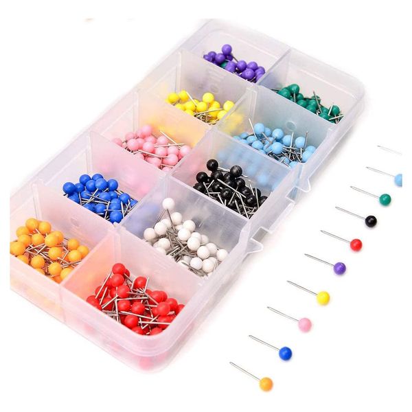 Sewing Pins,500 Pcs Round Head Quilting Pins Dressmaking Pin Sewing Accessories Dressmaker Pins for Quilting Jewellery Crafts