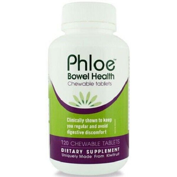 Phloe Bowel Health Chewable 120 Tablets Kiwifruit - Digestive Comfort & Regular