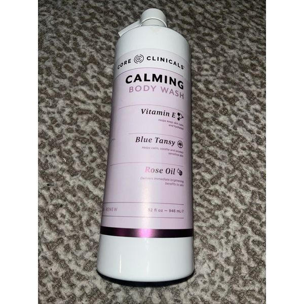 CORE CLINICALS CALMING BODY WASH 32 oz SHOWER GEL ROSE OIL BLUE TANSY VITAMIN E
