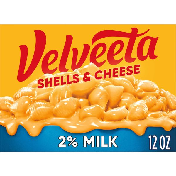 Velveeta Shells & Cheese Pasta with Cheese Sauce & 2% Milk Cheese Meal (12 oz Box)