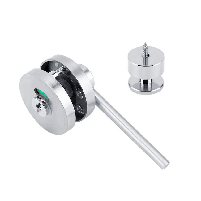 Ochun Display Lock, Thumb Turn Lock, Toilet Lock, Backset, Stainless Steel, No Key Required, Easy to Assemble, For Door, Toilet, Washroom, Key Toilet, Silver (#1)