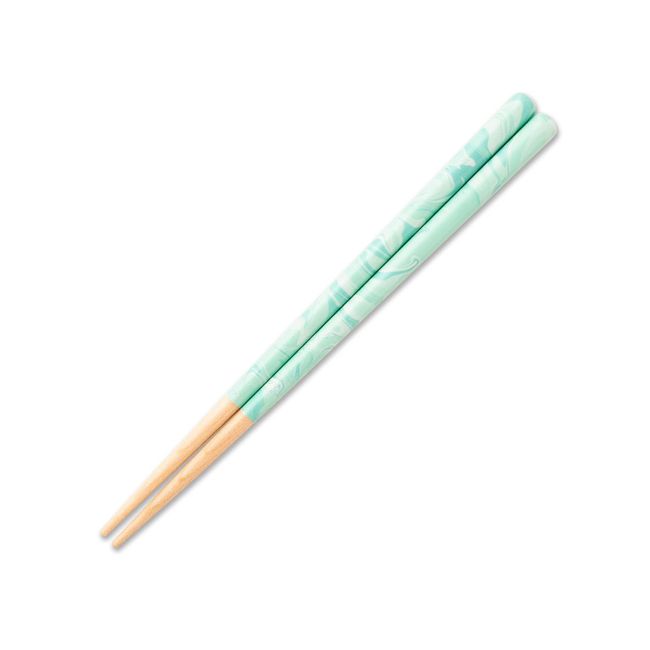 G-64648 Children's Chopsticks Dishwasher-Safe, Natural Wood, 7.1 inches (18 cm), Unisex, 7-9 Years, FUSION Cream Soda, Blue, Made in Japan