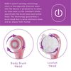 Spa Sciences NERA Shower Body Brush - 4-in-1 Multifunction Treatment - for Improved Exfoliation, Cleansing, Massaging - Includes Body Brush, Loofah, Pumice Stone, Massage Head - All Skin Types