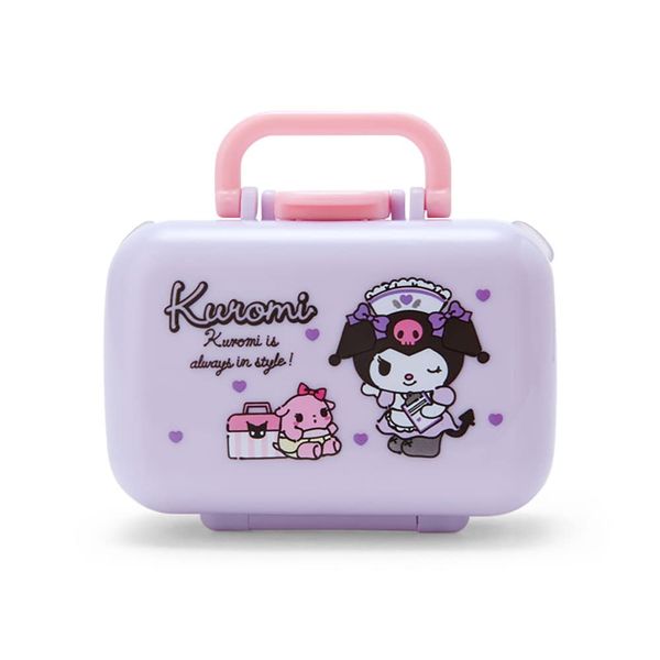 Sanrio 599671 Sanrio KUROMI Medicine Case, Pill Case, Supplement Case, Bandage, Purple, Polypropylene, Chromi-chan with Inner Lid, Character