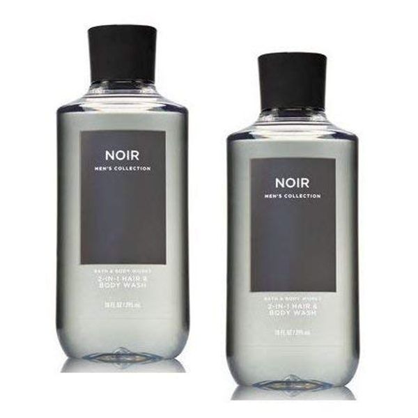 Bath and Body Works 2 Pack Men's Collection 2 in 1 Hair and Body Wash NOIR.