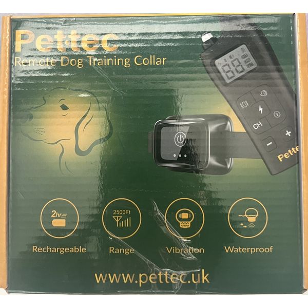 Pettec Remote Dog Training Collar rechargeable, 2500 ft range, waterproof,