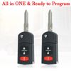2 Replacement Remote Car Flip Key Fob For 2011 2012 2013 2014 2015 Mazda 3