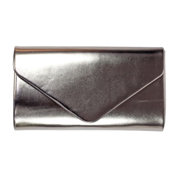 Ladies Blaze Pewter Patent Handbag Pewter