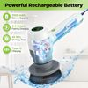 WORKPRO 8V Electric Spin Scrubber, 3-Speed Adjustable Shower Scrubber