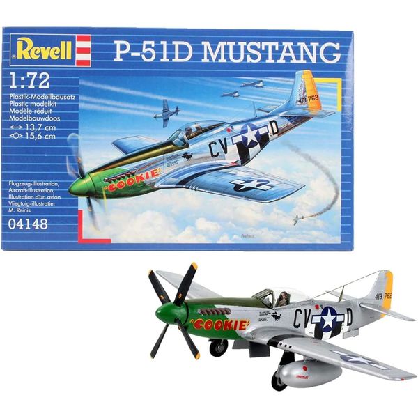 Revell 04148 P-51 D Mustang 1:72 Scale Unbuilt/Unpainted Plastic Model Kit , 10 years