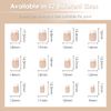 French Fake Nails, 48Pcs False Nails Medium Short, Nude Full Cover Artificial Press on Nails in 12 Different Sizes with Nail Glue, Stick on Nails Manicure Set for Women Girls Nail Decorations