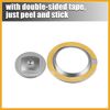 Partuto Car Engine Start Stop Button Cover Trim Kit Silver Tone Replacement