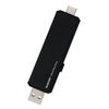 Elecom ESD-EAWA0500GBK External SSD, 500 GB, USB3.2 (Gen2) Compatible, Slide Type, Type-C, Type-A Connector, Compatible with iPhone/iPad, Black