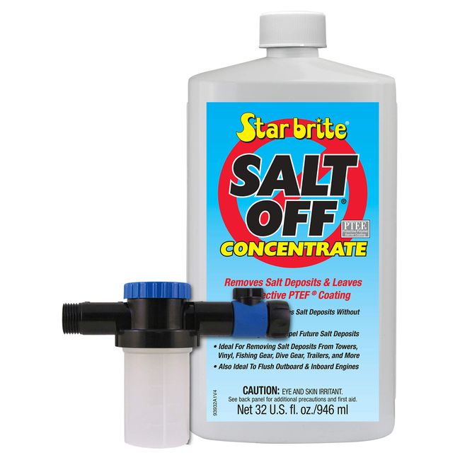 STAR BRITE Salt Off Concentrate Kit - Salt Remover Wash & Marine Engine Flush - 32 OZ. with Applicator (094000)