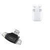 BoxWave Smart Gadget Compatible with Art+Sound True Wireless Earbuds & Electric Lighter - AllReader SD Card Reader, microSD Card Reader SD Compact USB - Jet Black